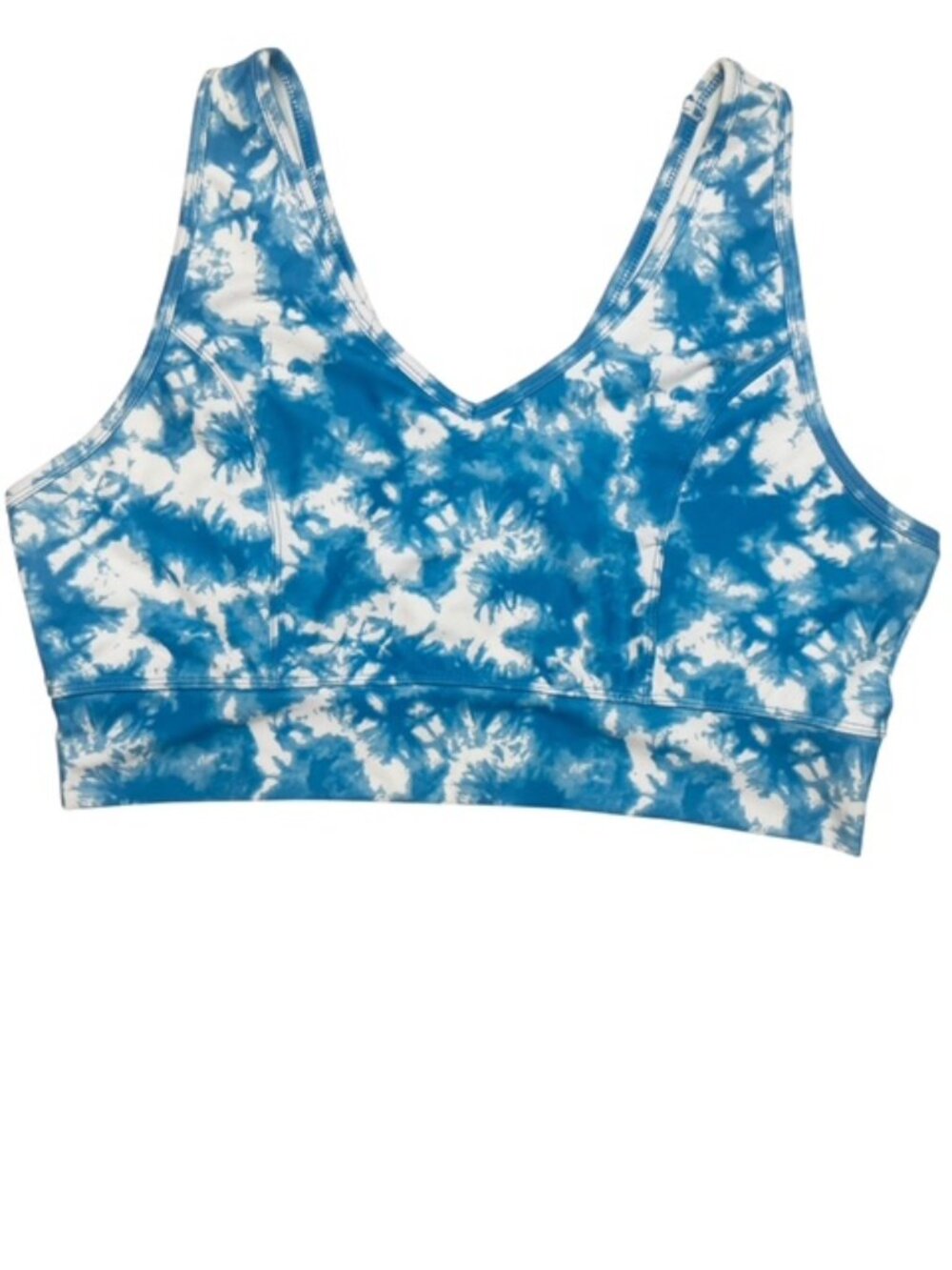 RBX Active Blue Cloud Tie-Dye Sports Bra - Plus Size 1X